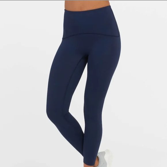 SPANX Navy Booty Boost Active Leggings - Picture 1 of 3